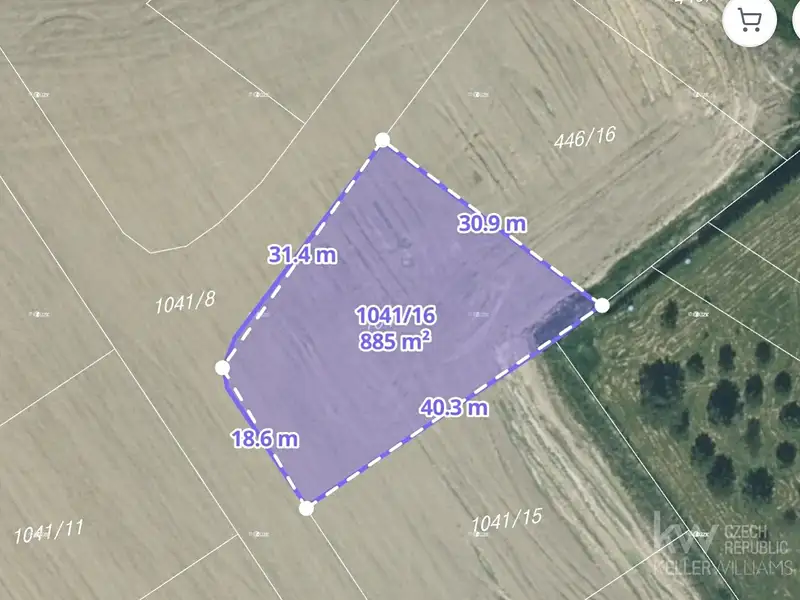 Prodej stavebního pozemku 885 m², Mokrouše – náhled fotky 1