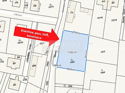 Prodej stavebního pozemku 1160 m²