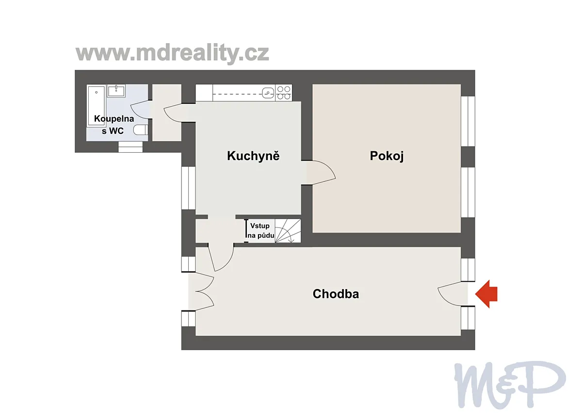 Prodej rodinného domu 81 m², pozemek 413 m² - Widok 2