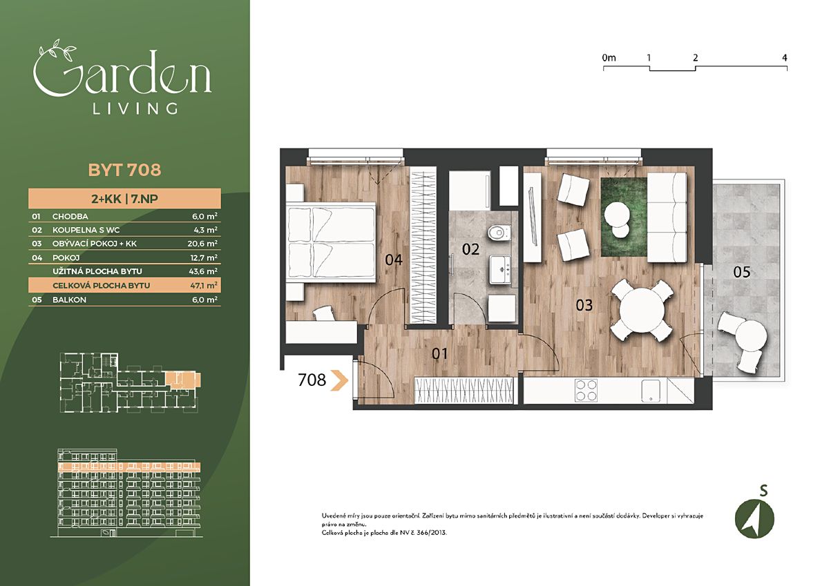 Prodej bytu 2+kk 47 m² – fotografie 3
