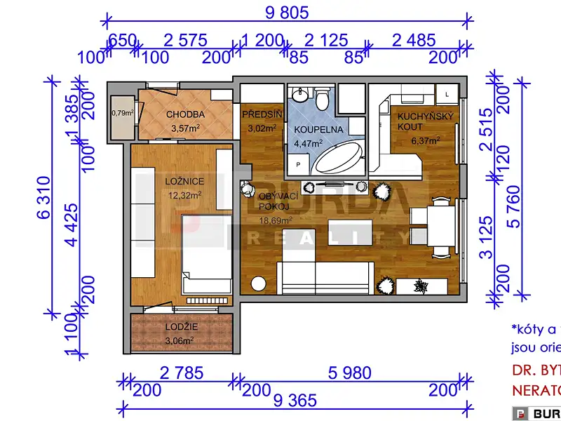 Prodej bytu 2+1 53 m², Neratovice – náhled fotky 3