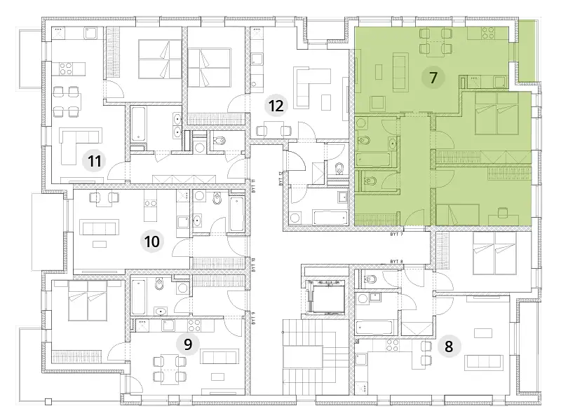 Prodej bytu 3+kk 69 m², Humpolec – náhled fotky 3