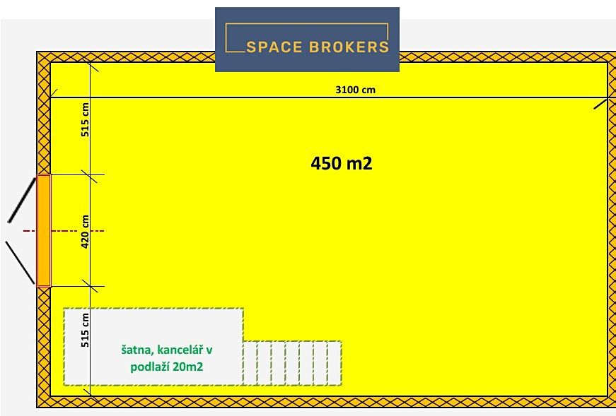 Pronájem skladového prostoru 400 m² – fotografie 3
