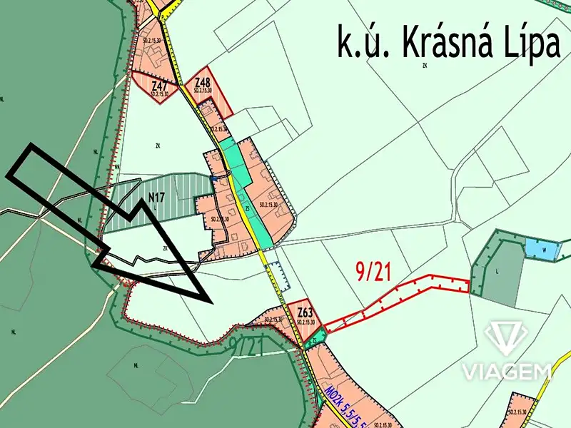 Prodej pole 11439 m², Krásná Lípa – náhled fotky 3
