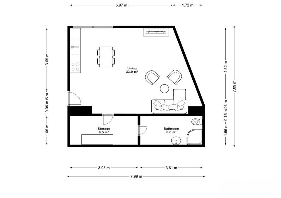 Prodej bytu 1+kk 46 m² – fotografie 5