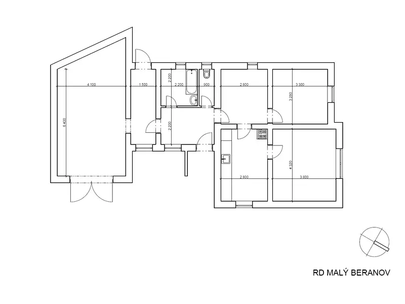 Prodej rodinného domu 157 m², pozemek 1282 m², Malý Beranov – náhled fotky 3