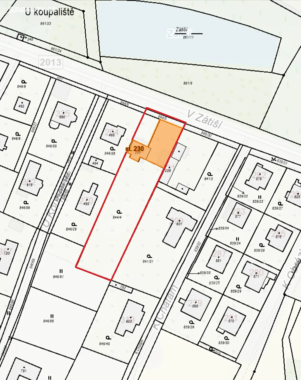Prodej stavebního pozemku 2048 m²