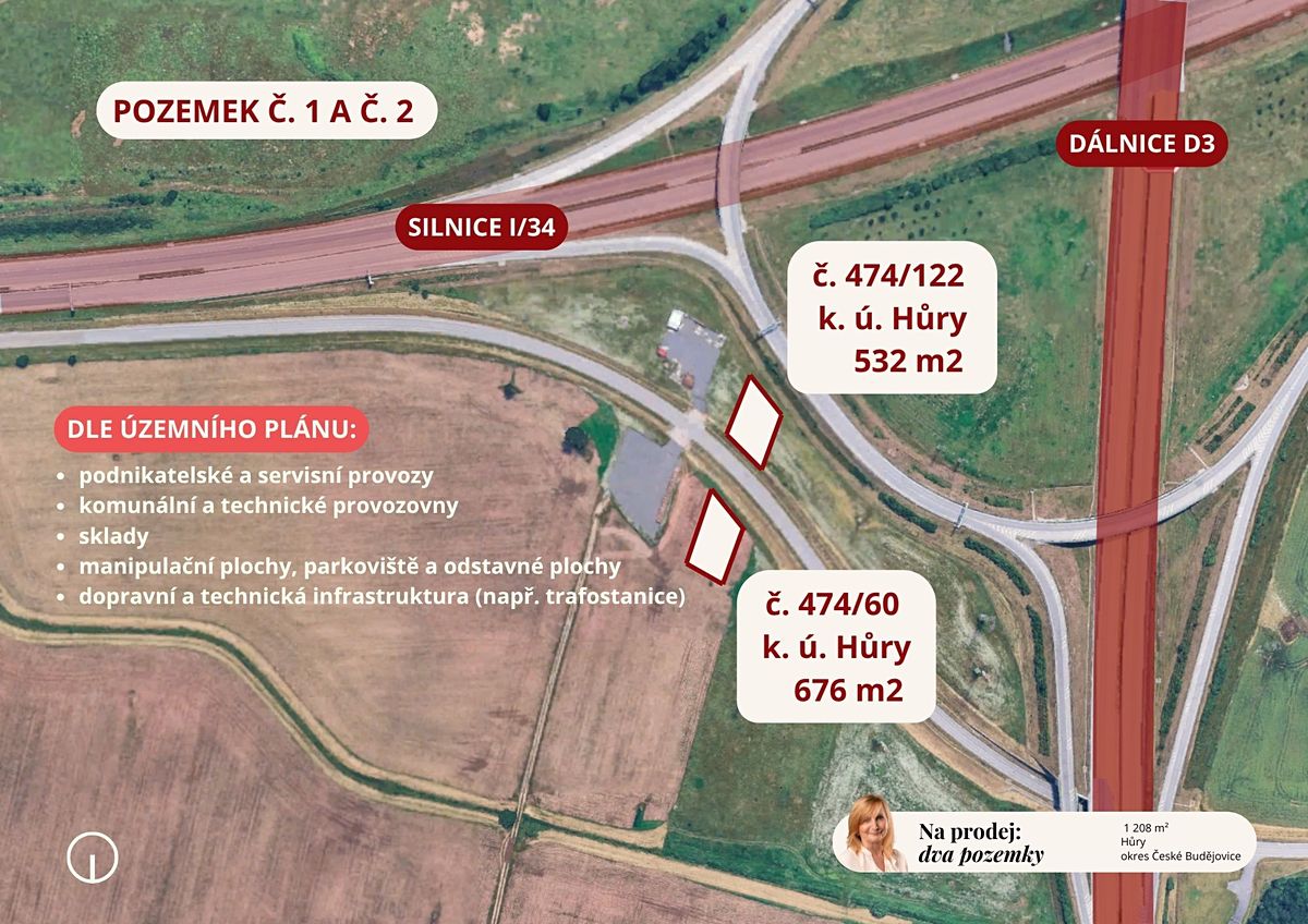 Prodej komerčního pozemku 1208 m²