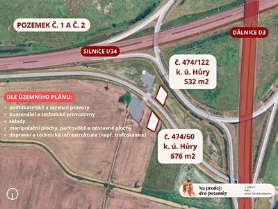 Prodej komerčního pozemku 1208 m²