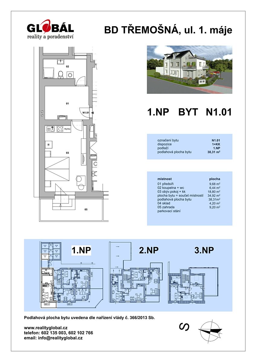 Prodej bytu 1+kk 38 m² – fotografie 2