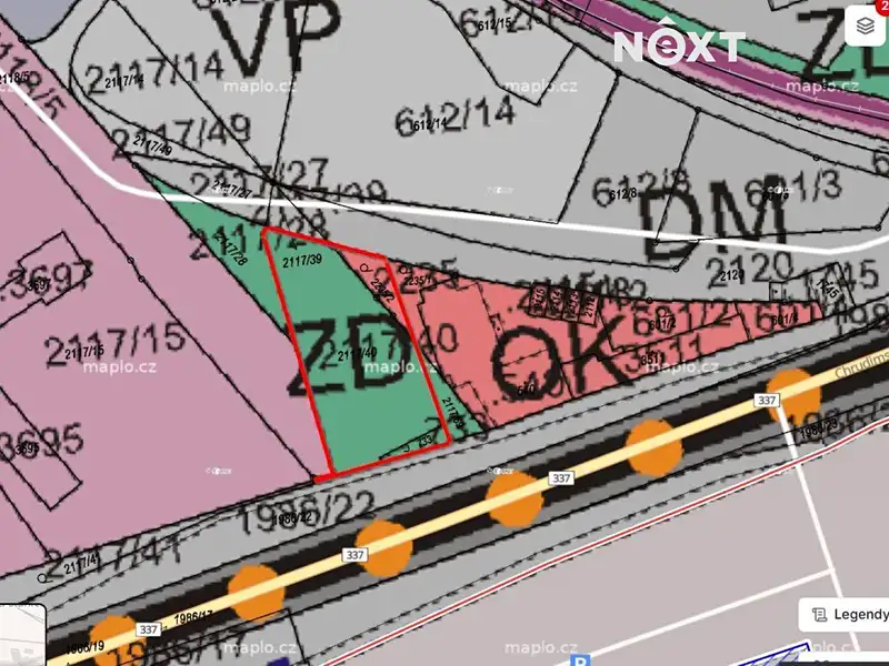 Prodej komerčního pozemku 805 m², Čáslav – náhled fotky 2
