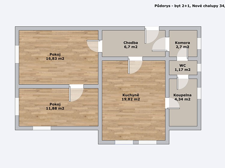 Prodej bytu 2+1, 63 m² (18 z 19)
