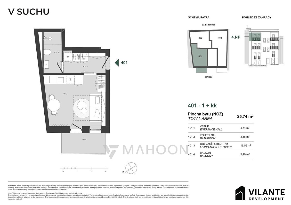 Prodej bytu 1+kk 26 m² – fotografie 5