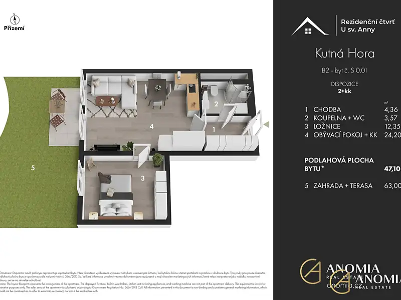 Prodej bytu 2+kk 47 m², Kutná Hora – náhled fotky 2
