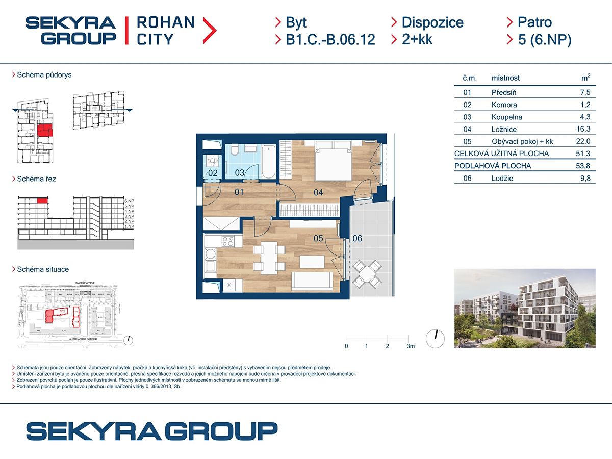 Prodej bytu 2+kk 51 m² – fotografie 2