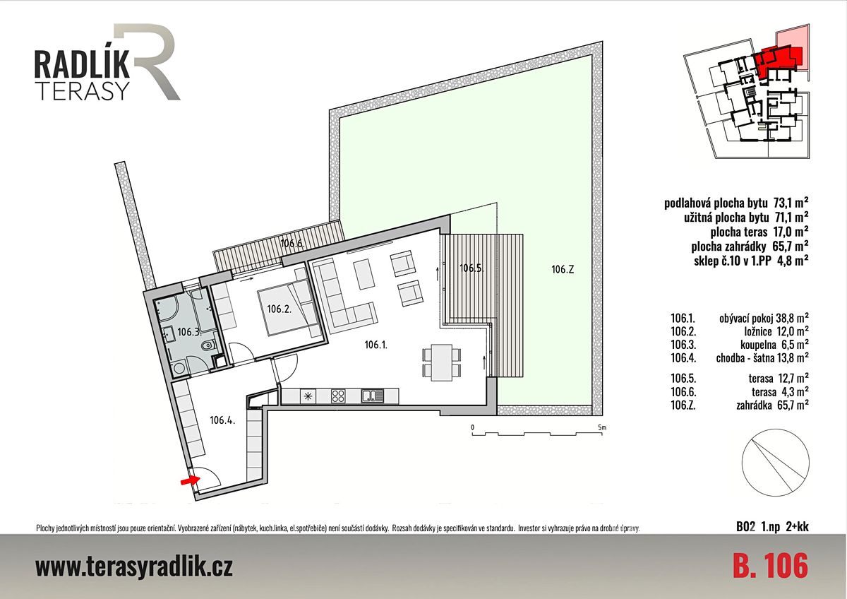 Prodej bytu 2+kk 71 m² – fotografie 5