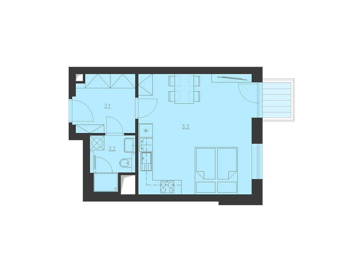 Prodej bytu 1+kk 36 m² – fotografie 4