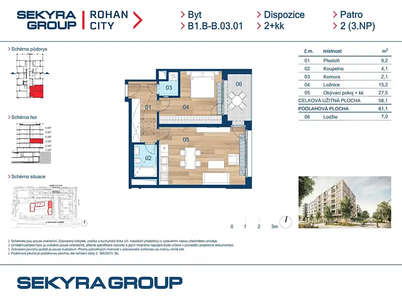 Prodej bytu 2+kk 58 m², Praha – náhled fotky 2
