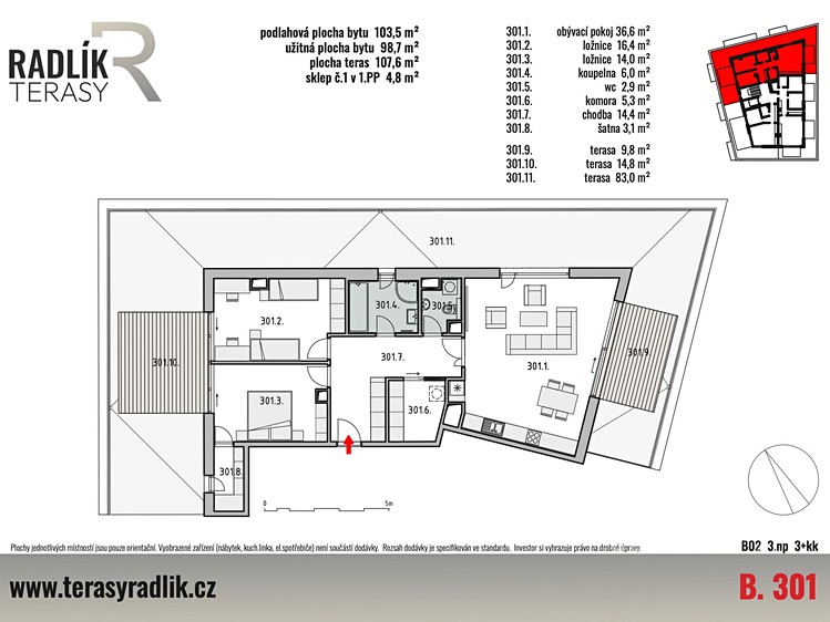 Wohnung 3+kk zum Kauf, 98 m² (6 von 6)