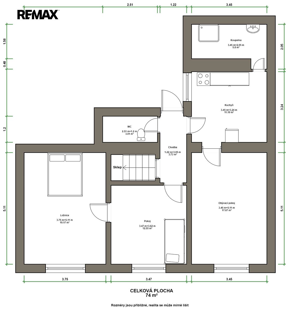 Prodej rodinného domu 73 m², pozemek 432 m² – fotografie 2