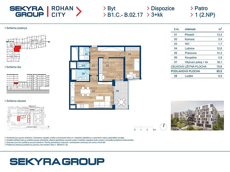 Prodej bytu 3+kk 80 m², Praha – náhled fotky 2
