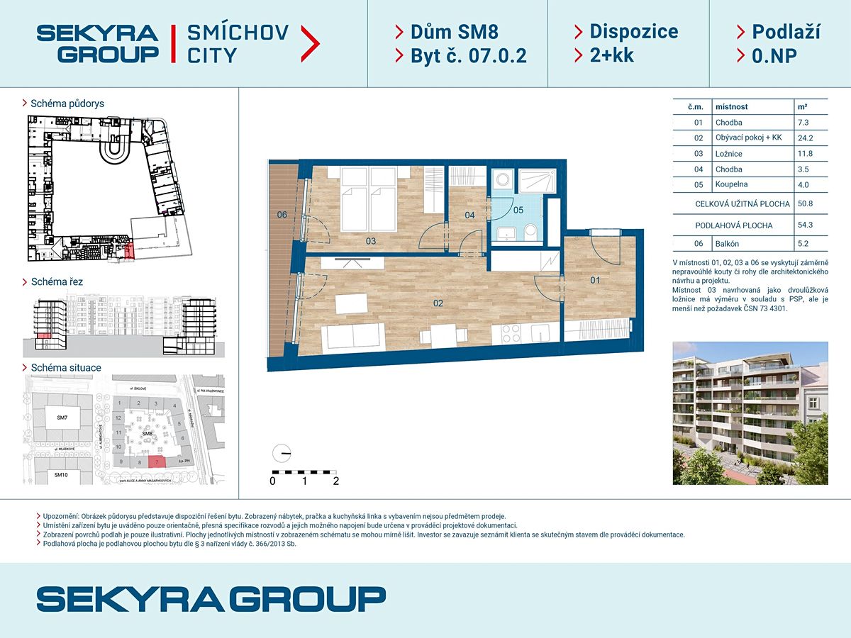 Prodej bytu 2+kk 51 m² – fotografie 2