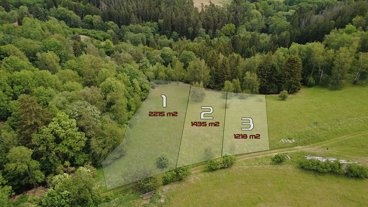 Prodej stavebního pozemku 1435 m², Planá – fotka 1 z 3