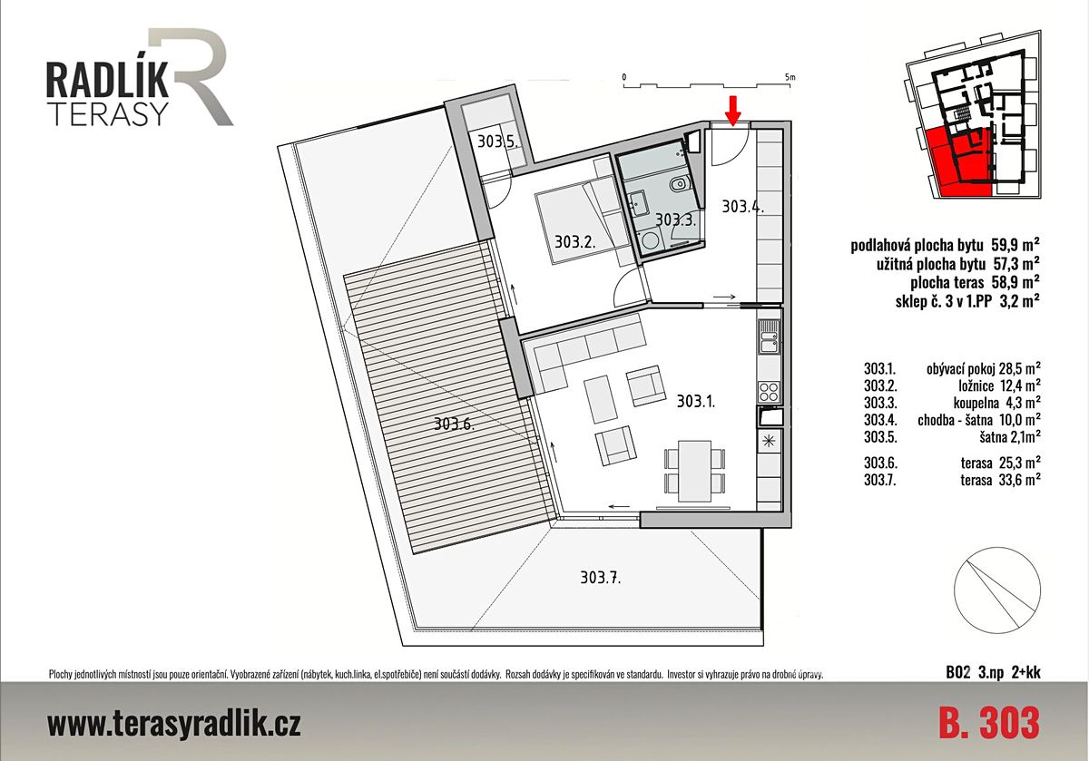 Prodej bytu 2+kk 57 m² – fotografie 5