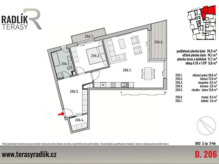 Prodej bytu 2+kk, 74 m² (4 z 4)