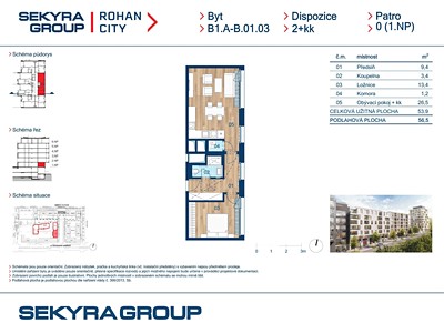 Квартира 2+kk на продаж, 54 м² (2 з 5)