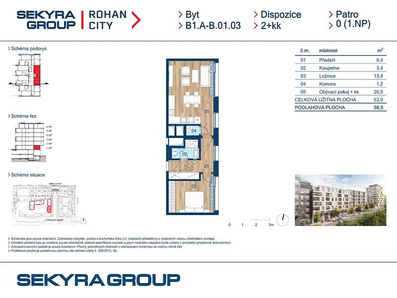 Prodej bytu 2+kk 54 m², Praha – náhled fotky 2