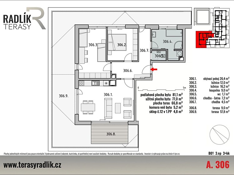 Prodej bytu 3+kk, 77 m² (5 z 5)
