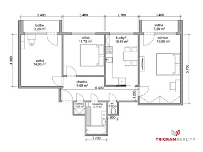 Prodej bytu 3+1, 76 m² (2 z 20)