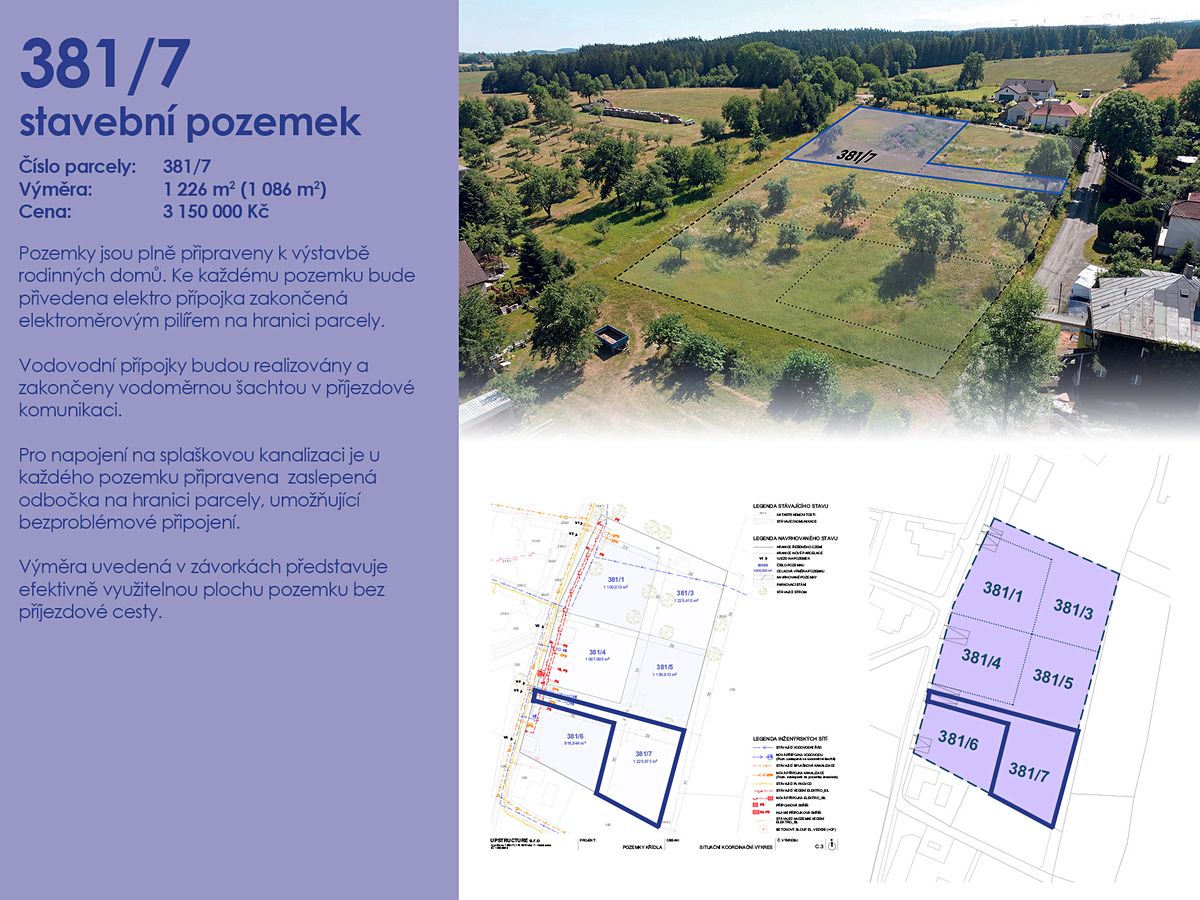 Prodej stavebního pozemku 1226 m² – fotografie 2