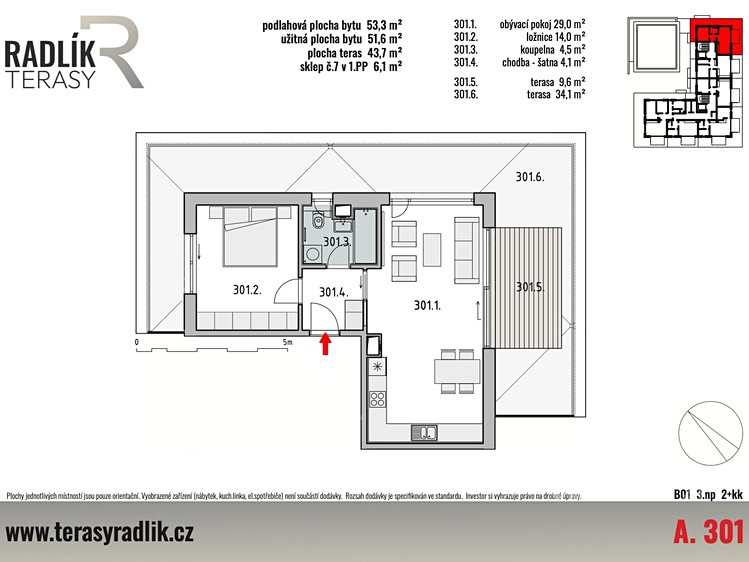 Квартира 2+kk на продаж, 51 м² (10 з 10)