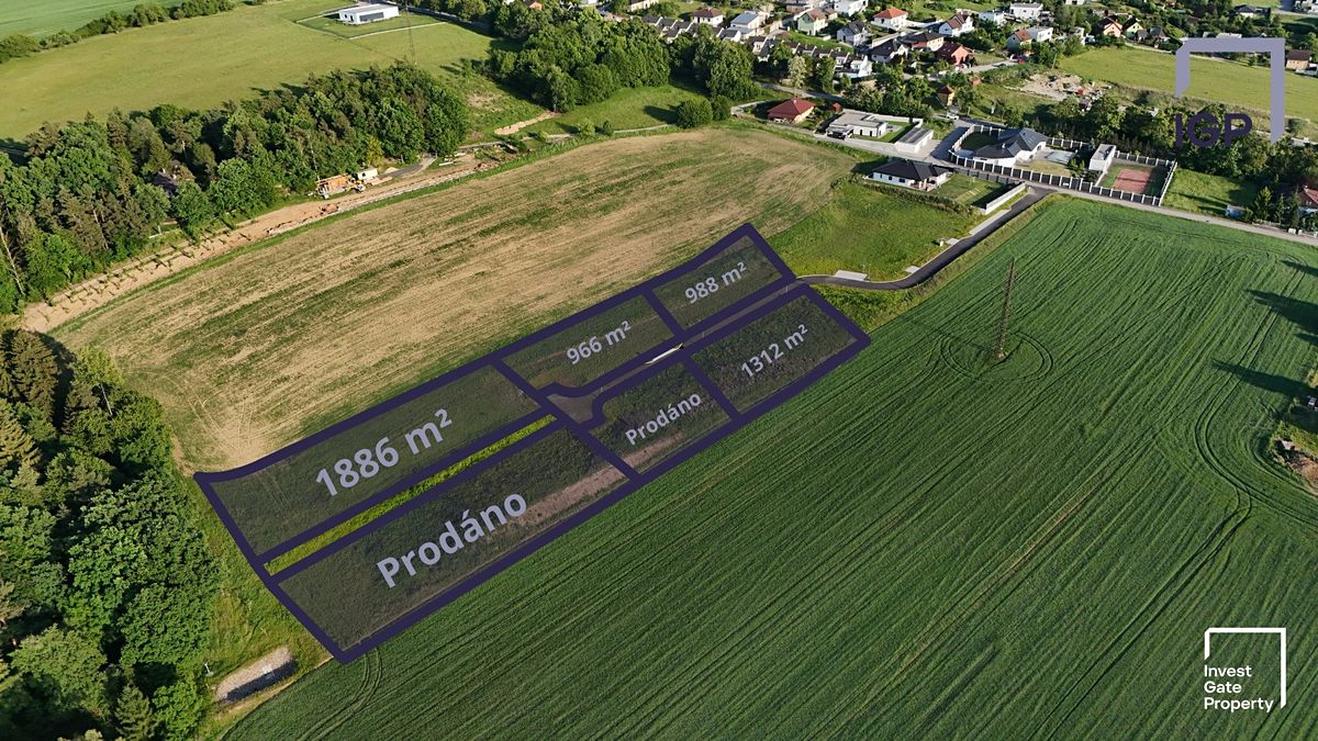 Prodej stavebního pozemku 1886 m²