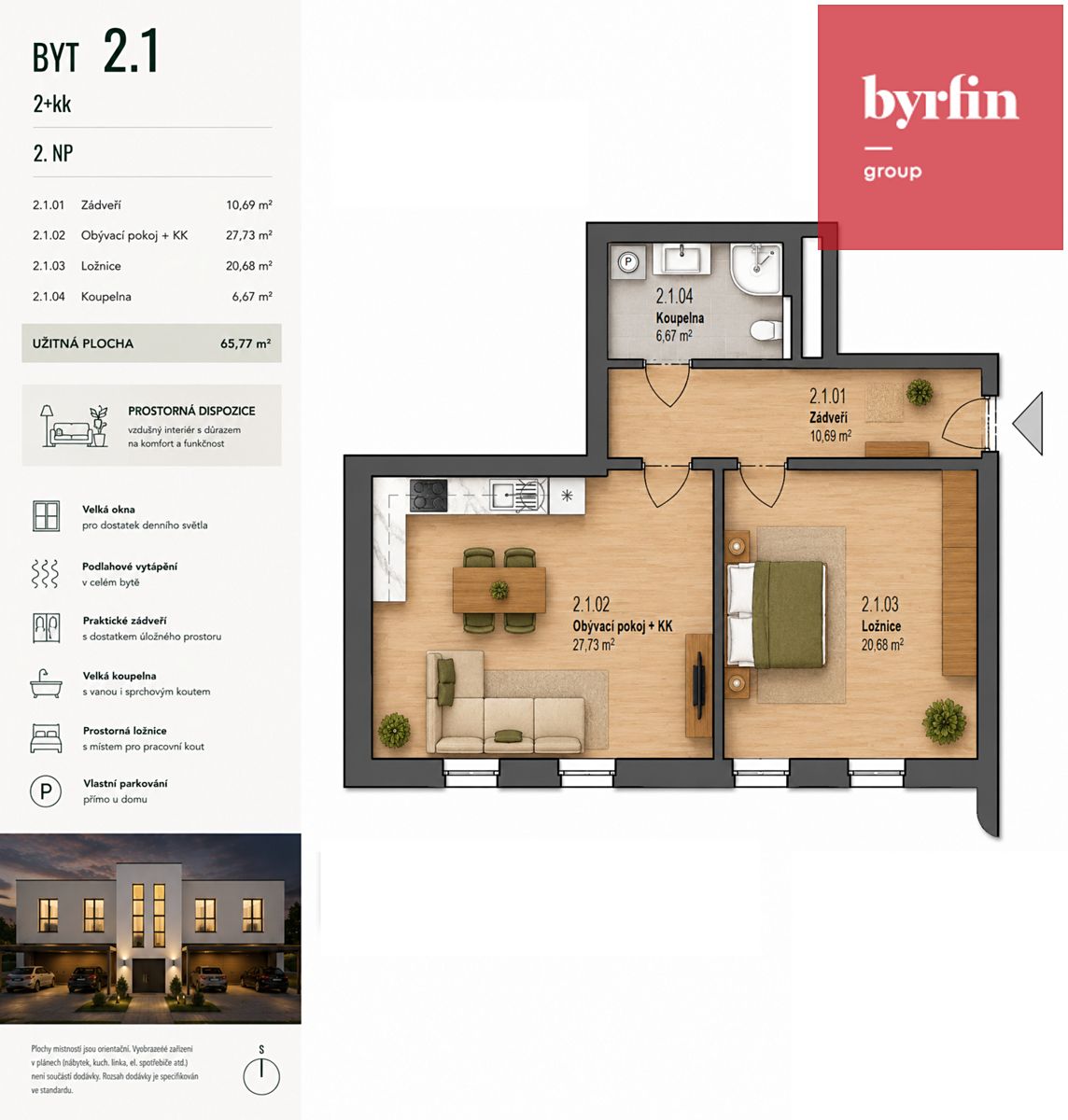 Prodej bytu 2+kk 65 m² – fotografie 3