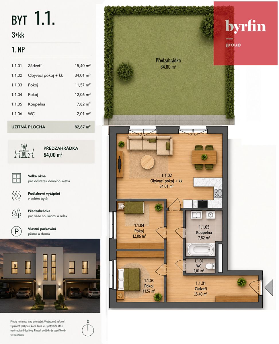 Prodej bytu 3+kk 82 m² – fotografie 3