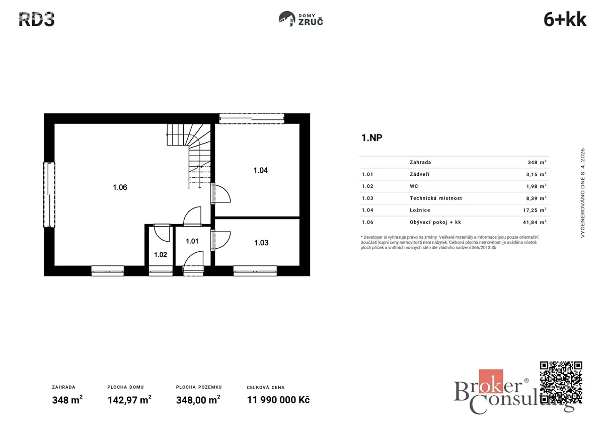 Prodej rodinného domu 142 m², pozemek 348 m² – pohled 2