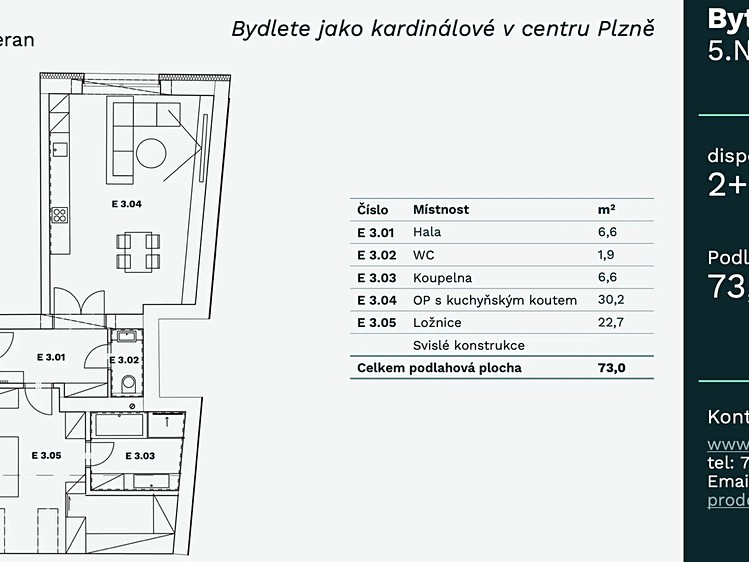 Prodej bytu 2+kk, 73 m² (5 z 6)