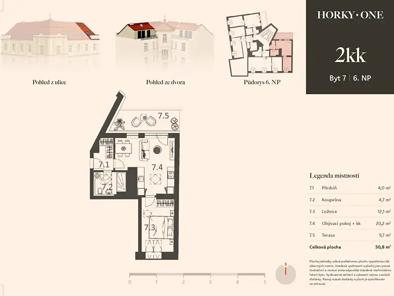 Prodej bytu 2+kk 41 m², Praha – náhled fotky 3