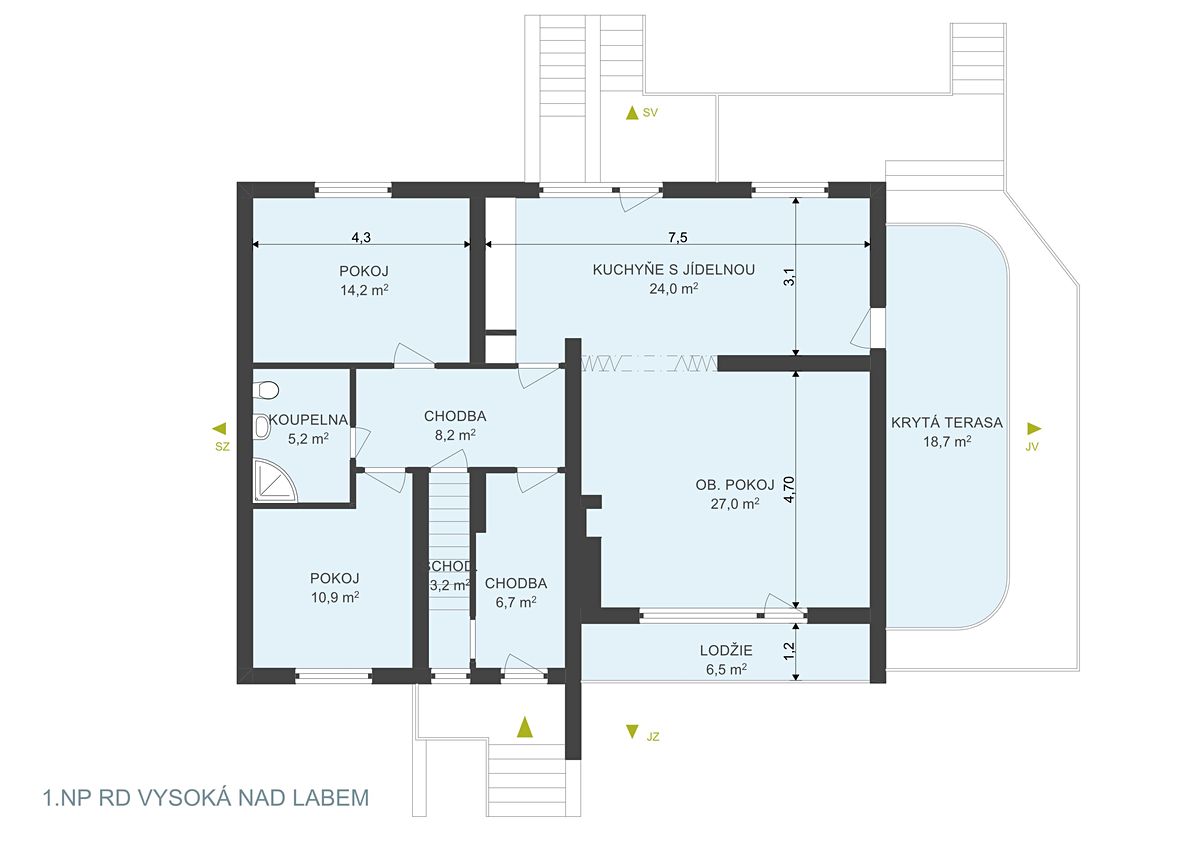 Prodej rodinného domu 280 m², pozemek 1222 m² – fotografie 4