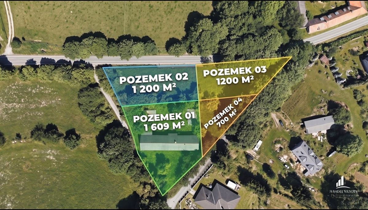 Prodej stavebního pozemku 1200 m² – fotografie 5