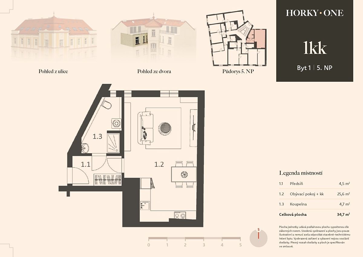 Prodej bytu 1+kk 35 m²