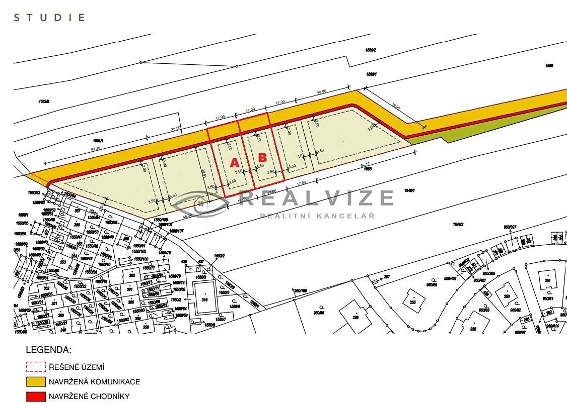 Prodej stavebního pozemku 655 m², Dolní Třebonín – fotka 1 z 3