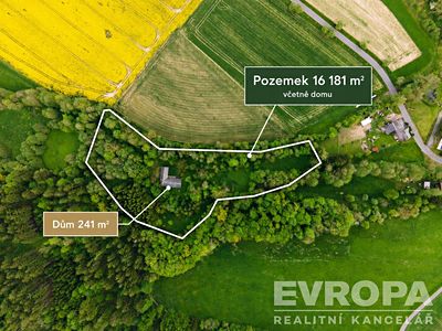 Prodej rodinného domu 241 m², pozemek 16181 m²