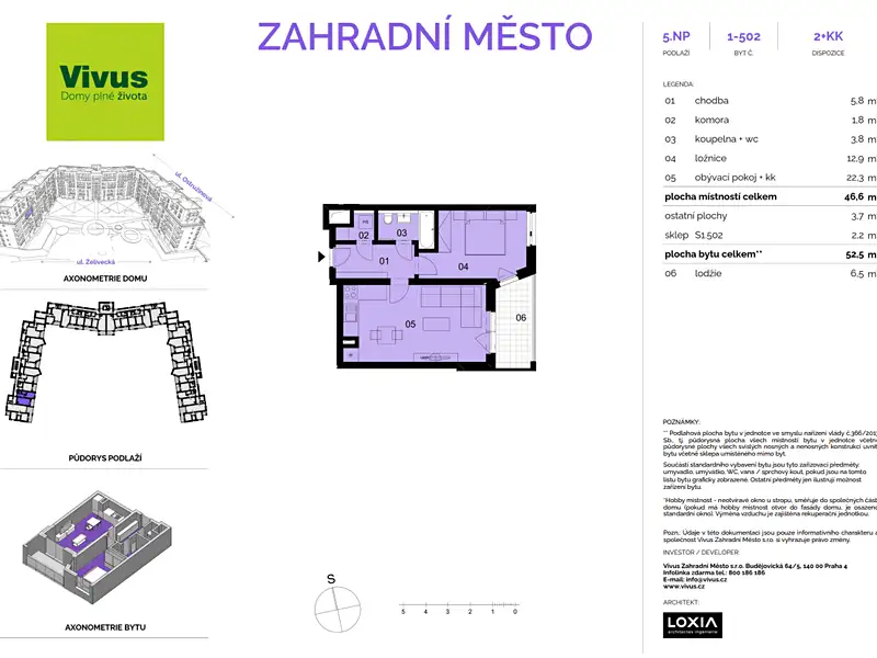 Prodej bytu 2+kk 53 m², Praha – náhled fotky 2
