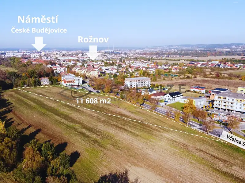 Prodej stavebního pozemku 11608 m², České Budějovice – náhled fotky 1