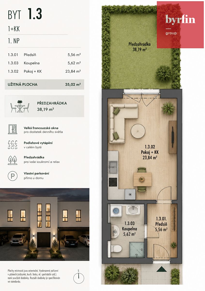 Prodej bytu 1+kk 35 m² – fotografie 3
