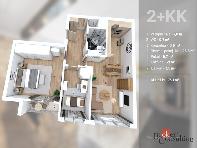 Wohnung 3+kk zum Kauf, 63 m² (21 von 22)